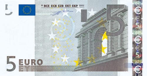 Billet de 5 euros (avers)