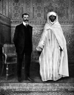 Mr. Maigret, French Consul, at Kaid El Hadj Thami Glaoui, in Marrakech, 1912