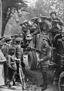 World War I. The British army arriving in France