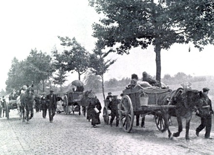 World War I. Flight of civilians in Belgium