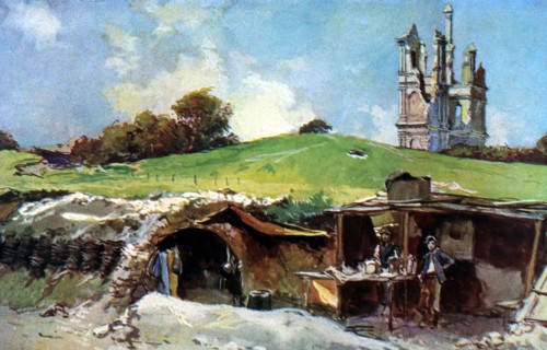 François Flameng, poste de secours à Mont-Saint-Eloy