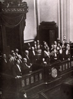 Opening of the Rumanian Parliament in Bucarest