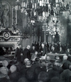 Mr. Aristide Briand signing the general pact for the renunciation of war (August 1928)