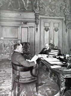 Balkan War, Raymond Poincaré receiving Mr. Serge Sazonof (7 octobre 1912)