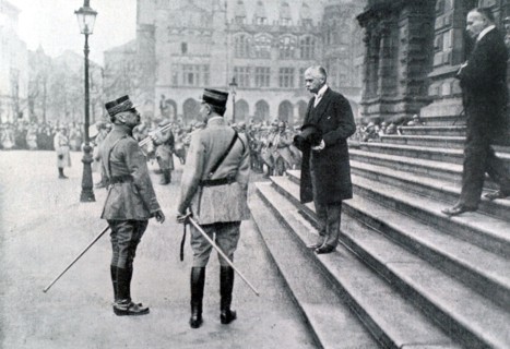 World War I. Occupation of  Wiesbaden by the French Army (December 1918)