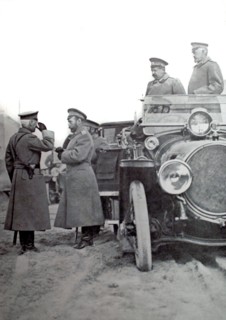 World War I. Tsar Nicholas II visiting the armies of Poland and Galicia (1915)
