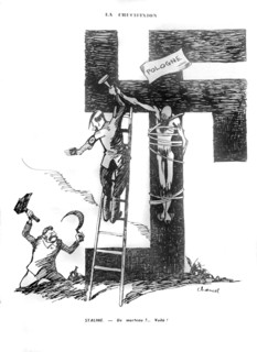 World War II. Caricature by Chancel after Germany's invasion of Poland, in "Match" magazine, September 28, 1939
