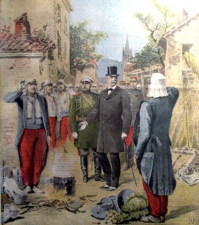 French President Félix Faure at army manoeuvres, in "Le Petit Journal" of September 22, 1895