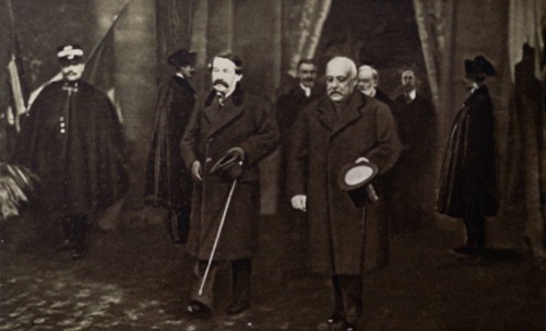 Première Guerre Mondiale. Voyage en Italie d'Aristide briand, président du conseil