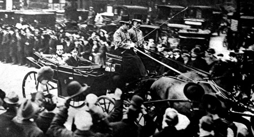 Première Guerre Mondiale. Visite à Londres du prince Alexandre de Serbie et de M. Pachitch (1916)