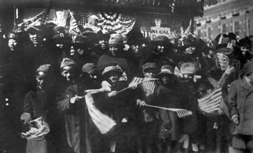 In the United States, the  triumphal return of the black soldiers of the 369th Infantry (1919)
