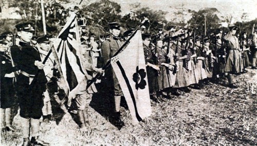 General Fukushima inspecting Japanese Boy Scouts in Tokyo