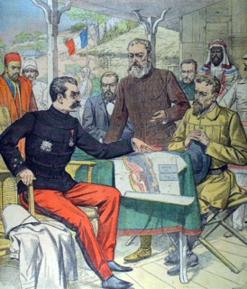 Boer representatives received by General Galliéni, in Madagascar