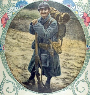 A "poilu" in the Somme,1918