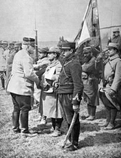 General Joffre visiting the eastern front, 1915