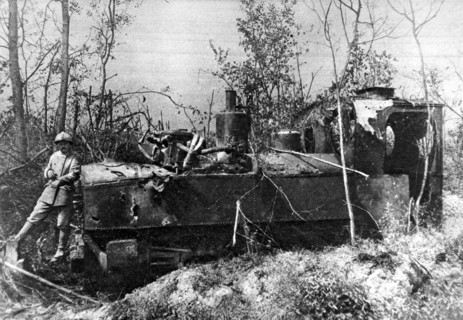 French troops retrenched in the village of Biaches