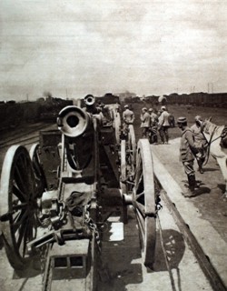 The guns of Maubeuge, captured from the Germans