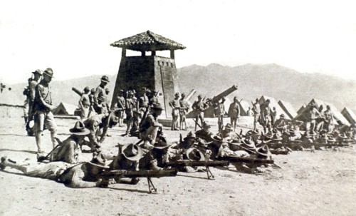 An American regiment training in Cuba, 1918