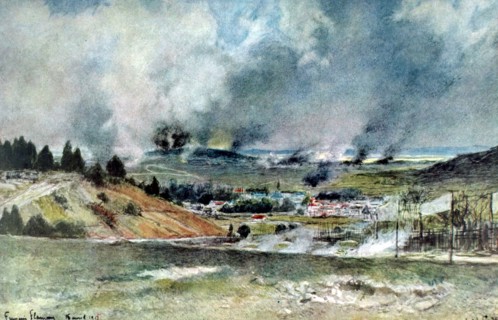 François Flameng, attaque du fort de Brimont
