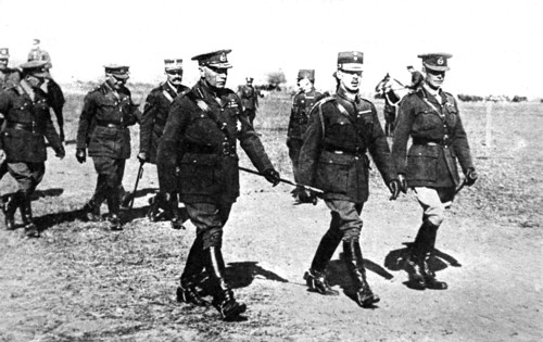 World War I. King Alexander of Greece visiting the Macedonian  front (1918)