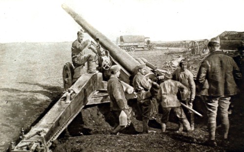 Première Guerre Mondiale. Le nouveau canon français 155 long Filloux