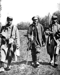 World War I. An escaped Russian soldier arrives at the French lines (1915)