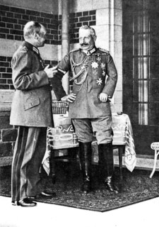 World War I. Wilhelm II visiting the King of Saxony (June 1918)