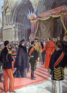 Le tsar Nicolas II reçu à la cathédrale de Reims du 6-10-1901