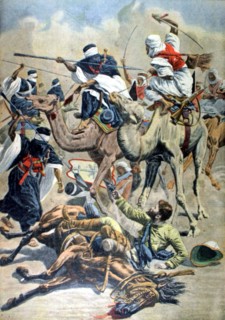 Au Sahara, bataille entre Touaregs et soldats français dans le Hoggar du 17-3-1907