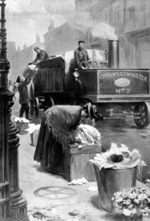 Trash removal in London (1901)