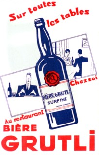 Publicité pour la bière Grutli