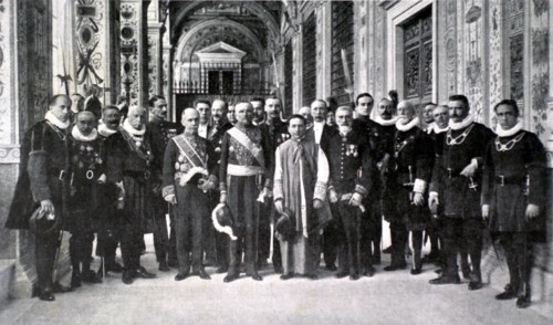 Réception au Vatican de l'ambassade extraordinaire française pour la canonisation de Jeanne d'Arc (1920)