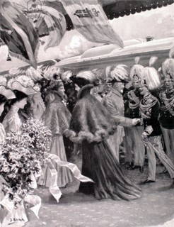 The Italian sovereigns visiting England (1903)