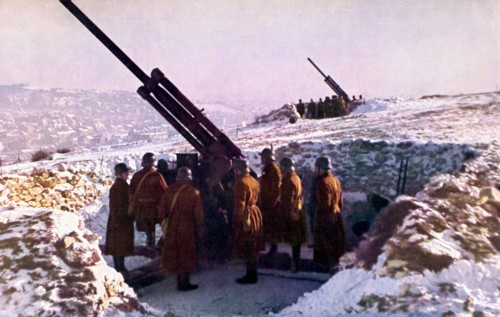 World War II. The Hungarian army guarding the Danube (1941)