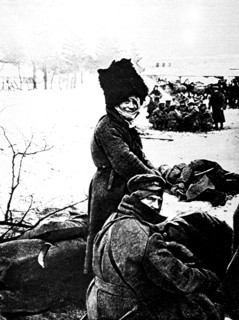 World War I. On the front, Russian soldiers are not afraid of the winter and easily sleep in the snow (1915)