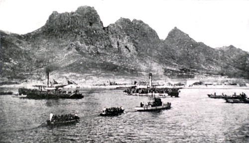 Landing site of Japanese and British forces in the bay of Lao-Chan (September 1914)