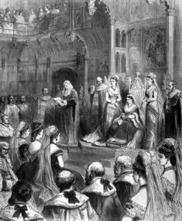 A Londres, ouverture du Parlement par la reine Victoria, in "Le Monde illustré" du 19 février 1876