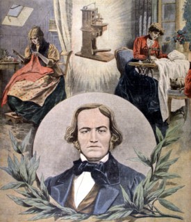 Portrait of Barthelemy Thimonnier, inventor of the sewing machine (1907)