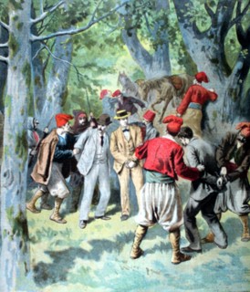 Three French travelers captured by brigands in Sardinia, in "Le Petit journal", 8-20-1894
