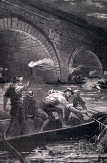 In search of corpses after the disaster of the Logrono flying bridge (9-1-1880)