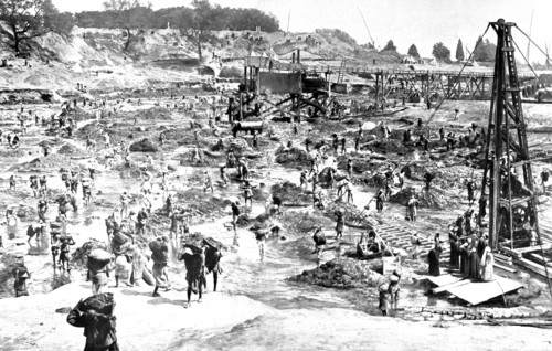 Construction du barrage du delta du Caire (28 mai 1910)