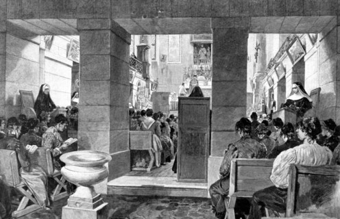 La chapelle de la prison de femmes de Saint-Lazare à Paris (1902)