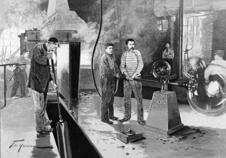 Les deux modes de soufflage dans l'industrie du verre (1896)