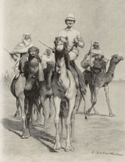 M. Foureau et son escorte lors de la mission Foureau-Lamy d'exploration du Sahara (1900)
