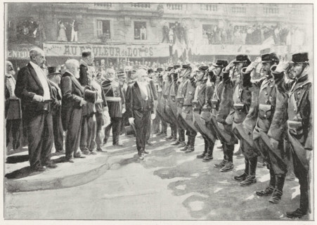 Révolte des Boxers.
Le président Loubet passe en revue les troupes du corps expéditionnaire de Chine, à Marseille (1900)