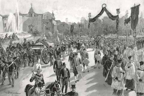 Funeral of King Umberto I, 1900