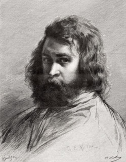 Autoportrait du peintre Jean-François Millet, in "Le Monde illustré" du 21 mai 1887