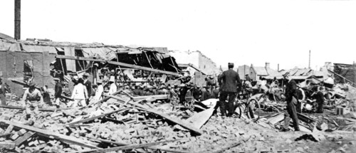 Guerre du Transvaal.
Explosion de l'arsenal de Johannesburg, le 24 avril 1900