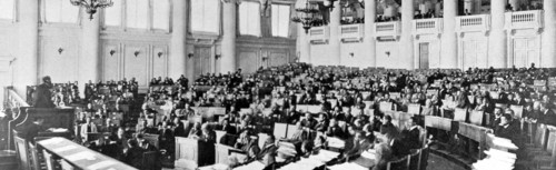 First Russian parliament. The Duma in session, 1906.