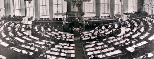 First Russian parliament. The Duma in session, 1906.